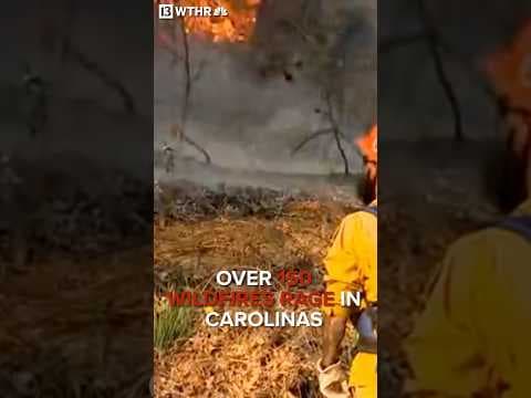 Over 150 wildfires rage in Carolinas
