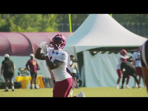 First practice of Commanders training camp in pads