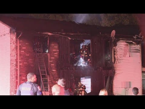 Children, adults injured after jumping from windows of apartment fire on Indy's west side