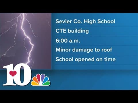 Lightning strike causes small fire at Sevier County High School CTE's building