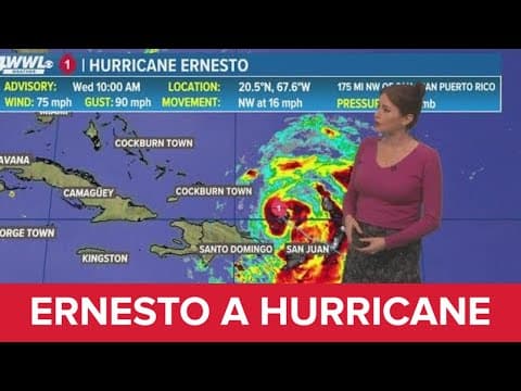 Ernesto becomes a hurricane