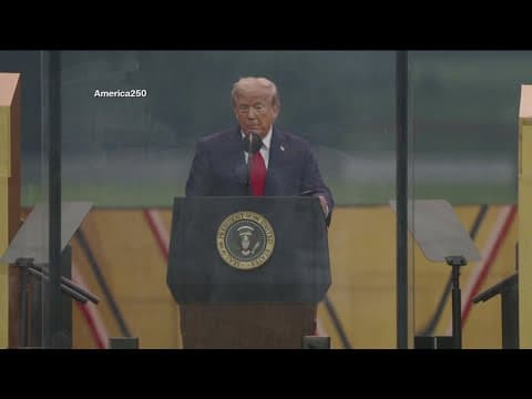 President Donald Trump gives oath of enlistment