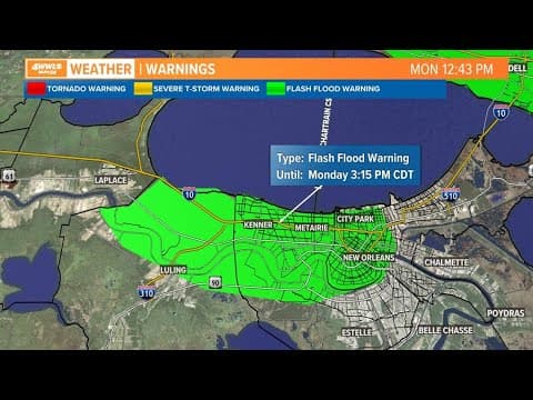 Southeast Louisiana flash flooding