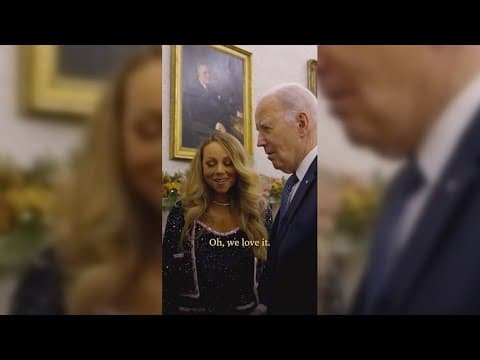 Mariah Carey visits White House for Christmas
