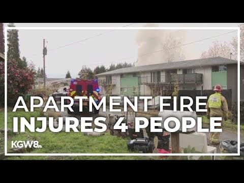 4 injured, dozens evacuated from apartment fire near Beaverton
