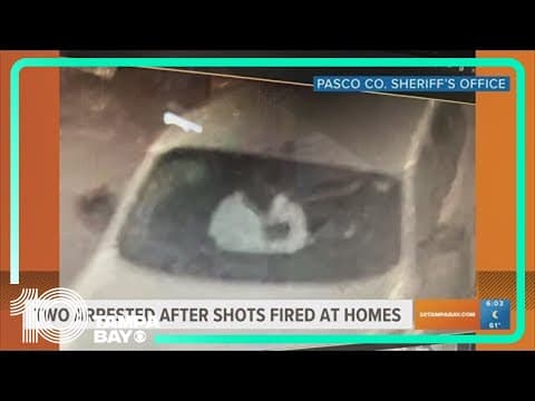 2 arrested after 20 gunshots fired into homes in New Port Richey neighborhood
