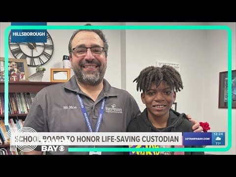 Middle school custodian to be honored for saving student’s life