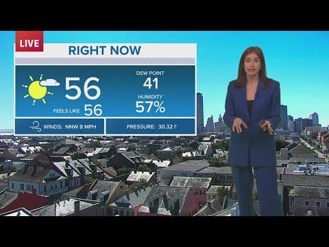 Cool and beautiful weather this week, rain likely Saturday night