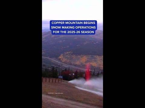 Snowmaking underway at Colorado's Copper Mountain ski resort
