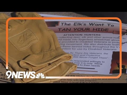 Donated elk and deer hides help create gloves for veterans