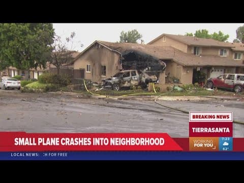 Here's a look at where the plane crashed in a San Diego neighborhood