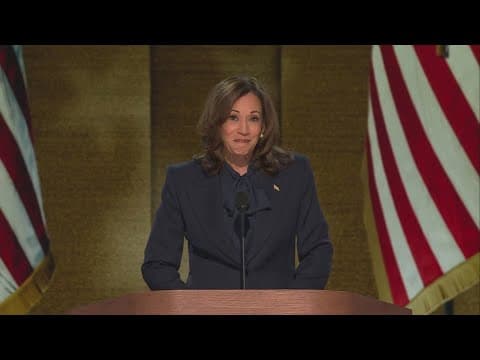 Kamala Harris formally accepts presidential nomination