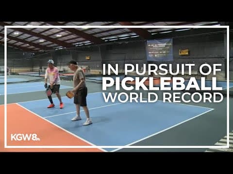 2 men stop in Oregon on a mission to set pickleball world record