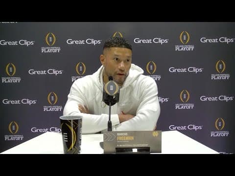 Marcus Freeman | Notre Dame Media Day at CFP National Championship in Atlanta