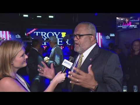 Rep. Troy Carter speaks after being reelected for the 2nd Congressional District, supports Kamala Ha