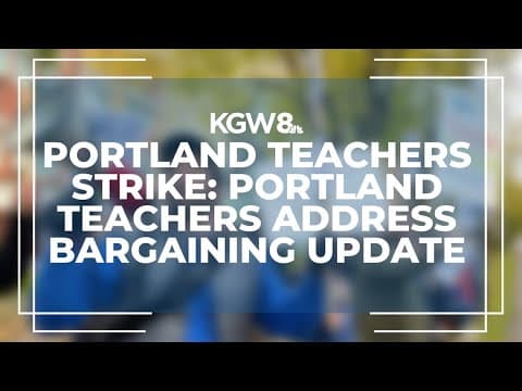 News conference: Portland Association of Teachers address recent bargaining