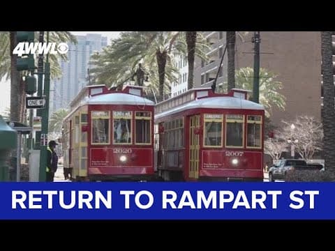 Rampart streetcar service set to return Sunday