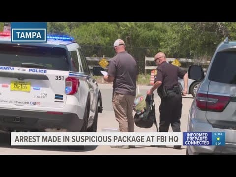 Police make arrest after suspicious package left outside FBI Tampa headquarters