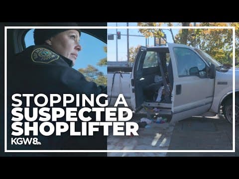 Portland police throw spike strips to stop suspected shoplifter