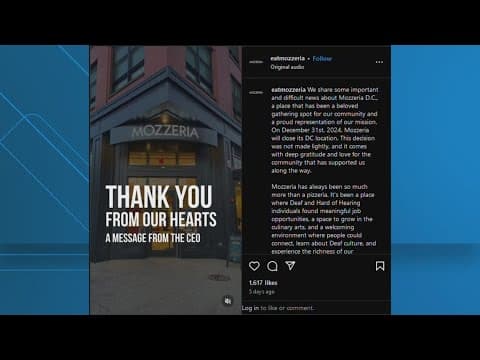 First deaf-owned pizzeria in DC closing down