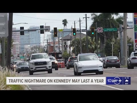 Year-long Kennedy Boulevard lane closures will begin in Tampa
