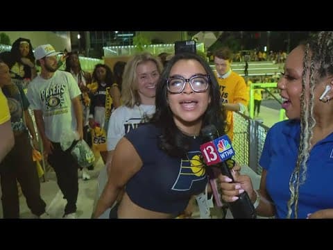 Pacers fans celebrate Game 3 NBA Finals win in Indianapolis