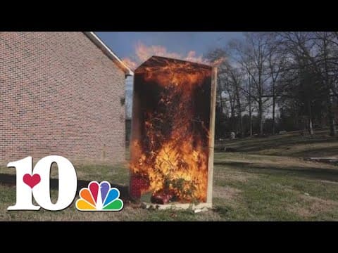 Here's how easily a dry Christmas tree can catch fire