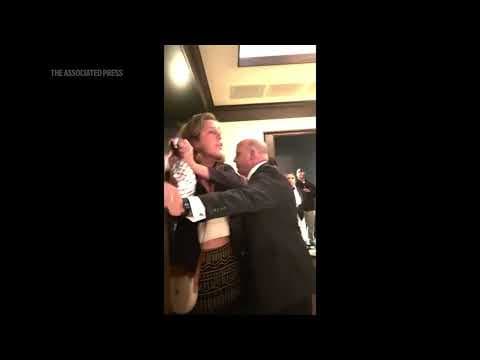 Demonstrators protest Trump's Israel-Gaza policies before Trump's dinner in DC restaurant