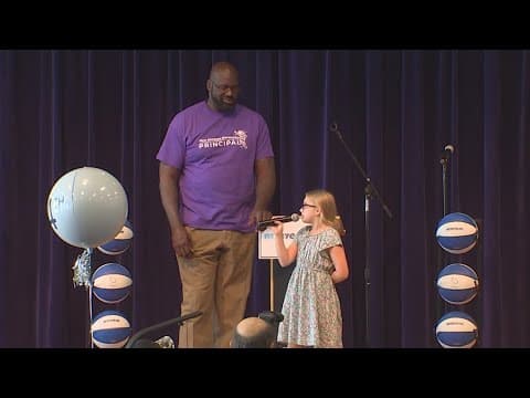 Shaq pays visit to Spring Branch students