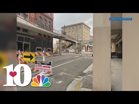 Sidewalks fully reopen in downtown Morristown as Parks-Belk Building demolition nears completion