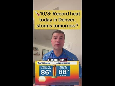 Record heat today in Denver, storms tomorrow?