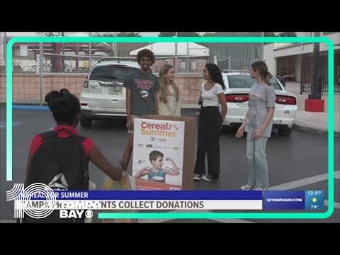 Tampa Prep students collect donations for Cereal for Summer