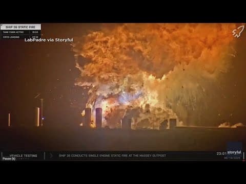 Watch: Moment SpaceX rocket explodes into fireball during testing caught on camera