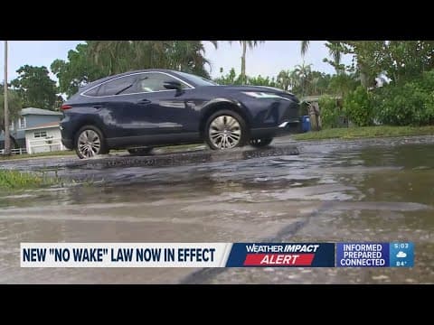 Florida's 'No Wake' law now in effect, fining drivers for speeding through floodwaters