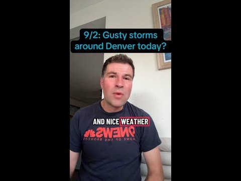 Gusty storms around Denver today