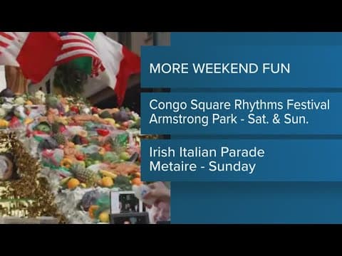 Weekend events for Saturday and Sunday