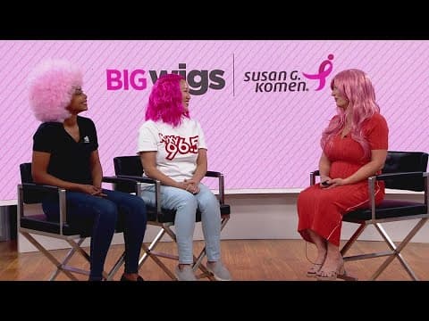 Dorothy Tran and Karlene Chavis square off in the "Big Wig" Campaign to fight breast cancer.