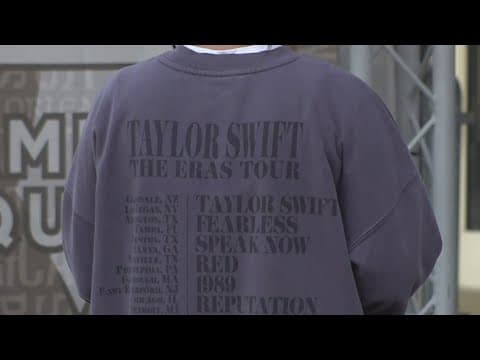 'The Eras Tour' | setup begins at Superdome, merch stands open, rideshare & parking options