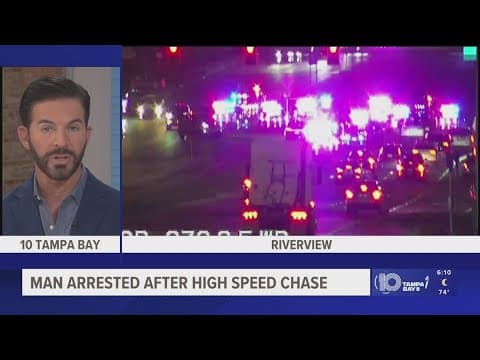 Man arrested after high-speed chase that ended in road closure in Riverview