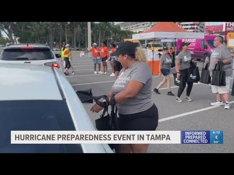Hundreds of families get free hurricane kits at Raymond James Stadium