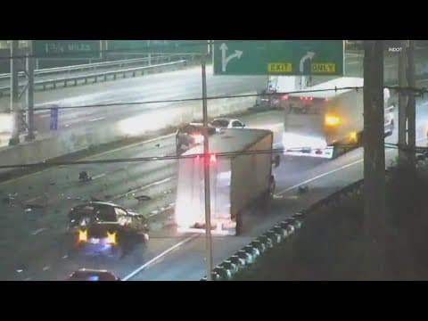 Wrong-way driver crashes into semi on I-65 in downtown Indy