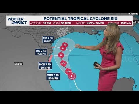 Tropical update: PTC 6 moves through Gulf, expected to become hurricane
