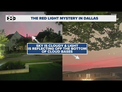 What was the mysterious red light beaming in Dallas Wednesday night?
