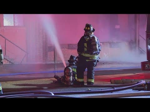 Crews battle large fire in Alexandria