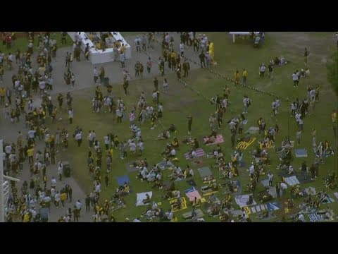 Chopper 8 aerials above Petco Park ahead of NLDS Game 3