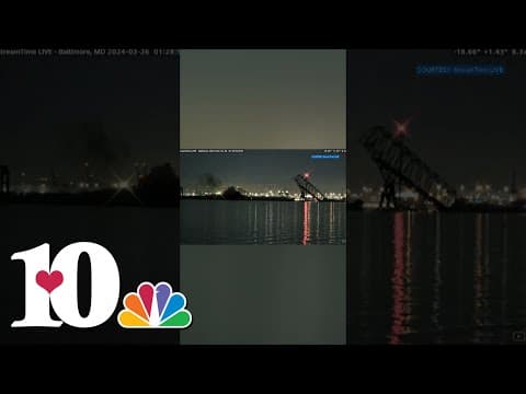 A ship rammed into a bridge in Baltimore, causing it to snap and send vehicles into the river #news