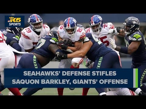 Seahawks' run defense stifles Saquon Barkley, Giants' offense