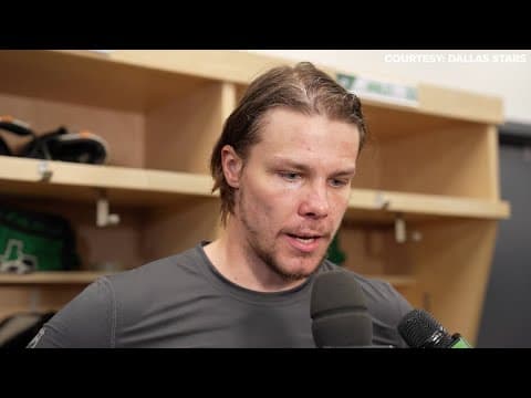 Dallas Stars' Miro Heiskanen, Wyatt Johnston and Thomas Harley speak ahead of Game 5 in Winnipeg