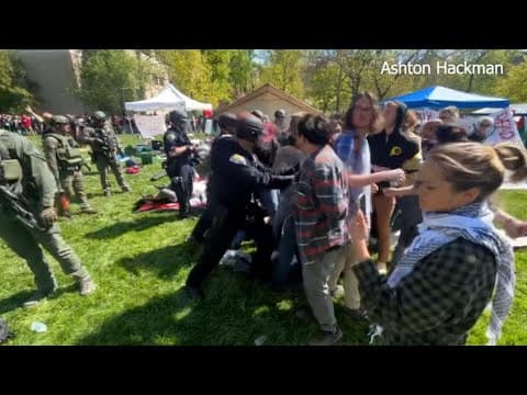 Police crackdown on Gaza War protestors at Indiana University