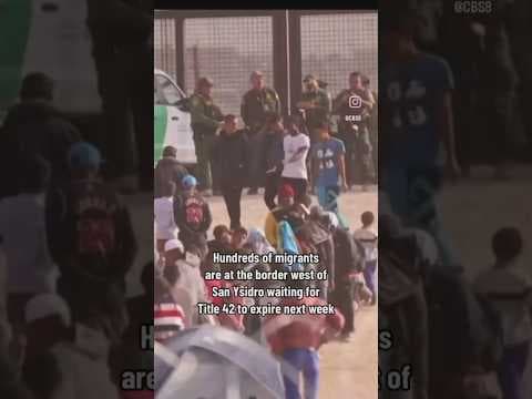 Hundreds of migrants line up at the U.S.-Mexico border near San Ysidro ahead of Title 42 expiration